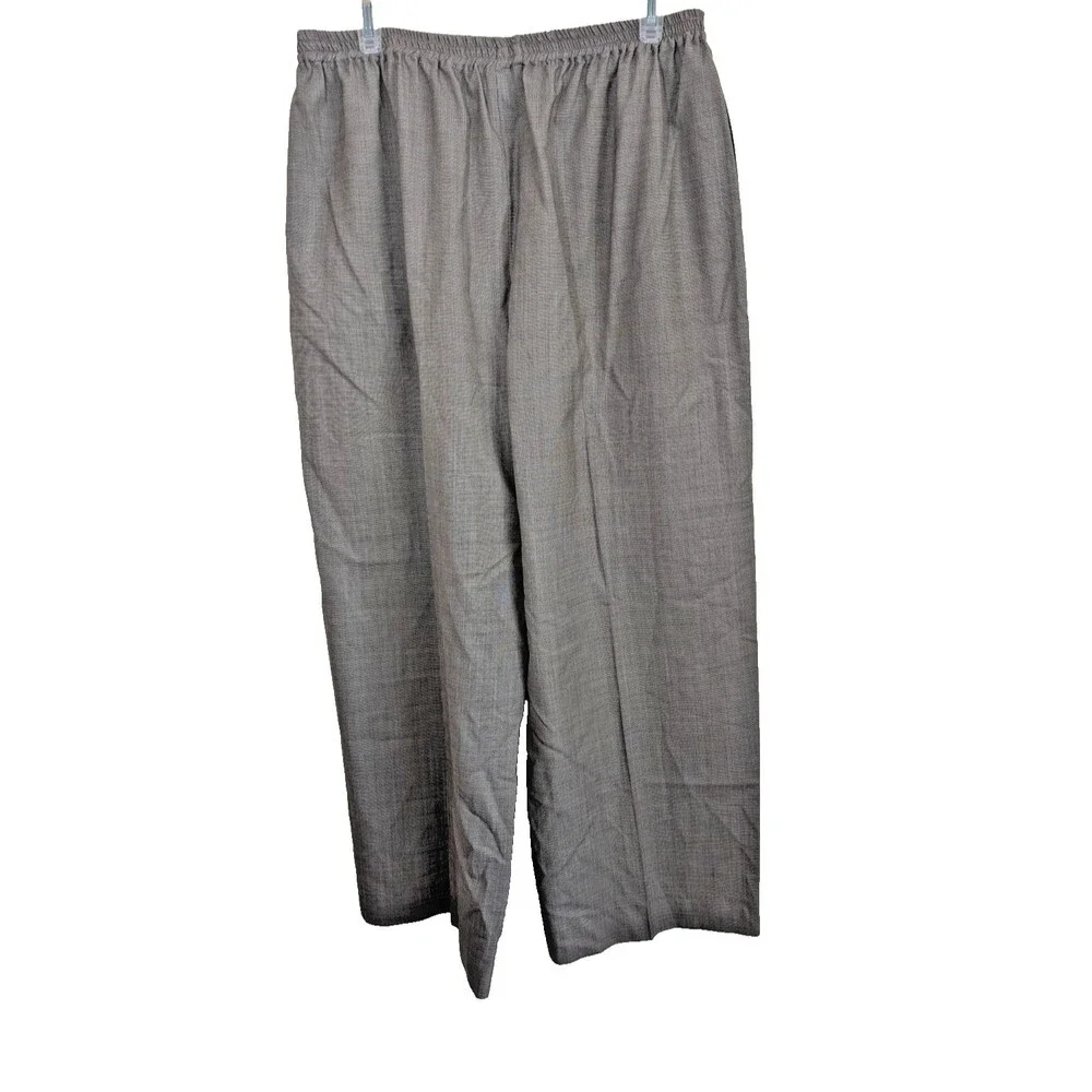 Eskandar Cropped Wide Leg Pant Gray Wool Silk High Rise Business Casual Size 3